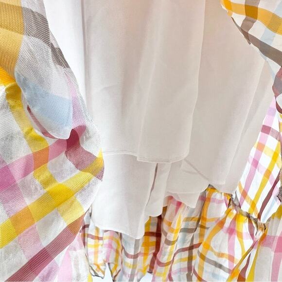 NEW Cinq A Sept Astor Tiered Plaid-print Midi Dress Sz 6 - Picture 8 of 12